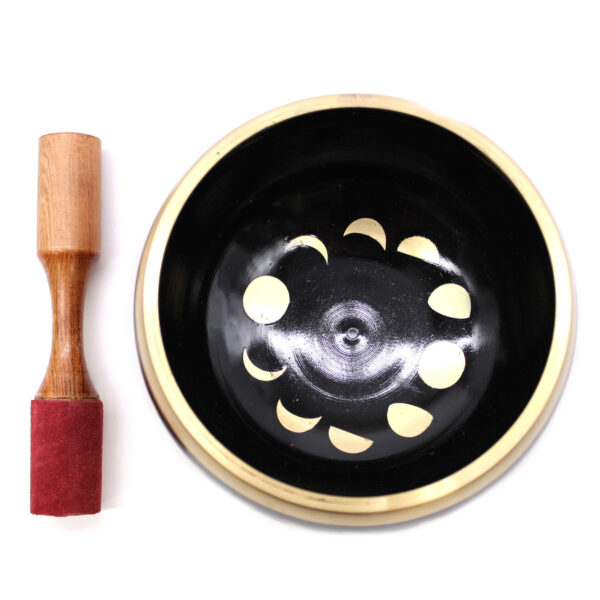 Juego de Cuenco Tibetano Lrg - Fase Lunar - Negro 14cm - Imagen 2