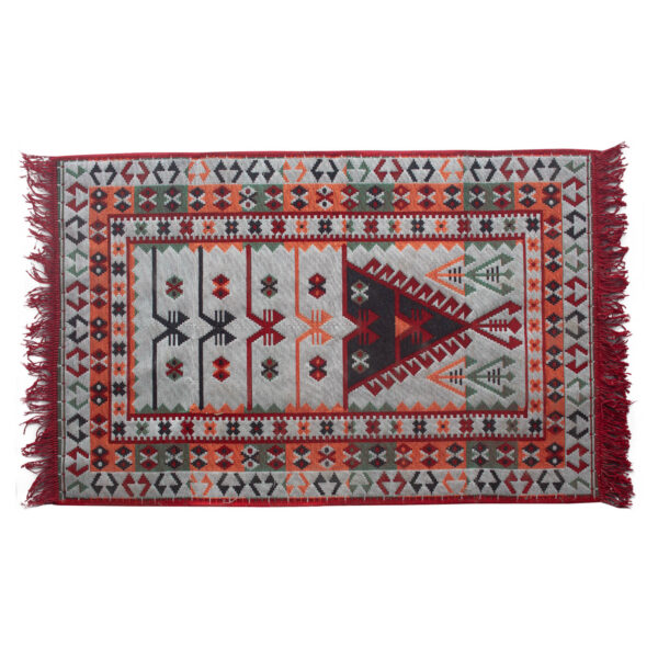 Alfombra Kilim 125x80 cm - Rojo - Imagen 2