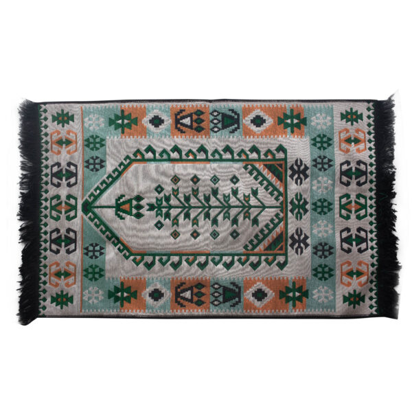 Alfombra Kilim 125x80 cm - Verde - Imagen 2