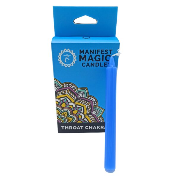 Velas Mágicas Manifest (paquete de 12) - Azul - Chakra Garganta - Imagen 4