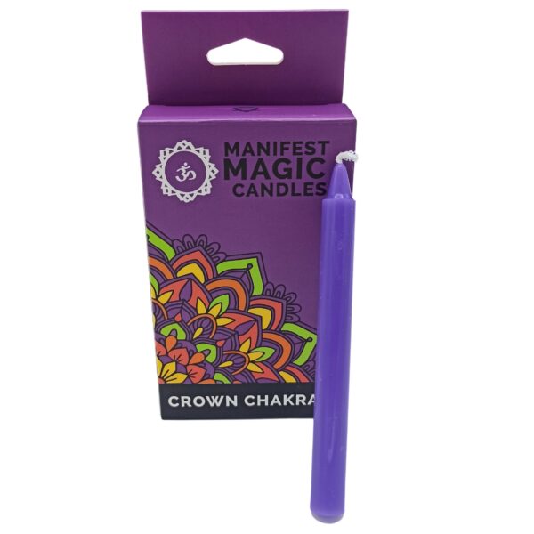 Velas Mágicas Manifest (paquete de 12) - Púrpura - Chakra de la Corona - Imagen 4