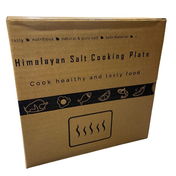 Plato de cocina con sal del Himalaya - Redondo - 20x20x5cm - Imagen 4