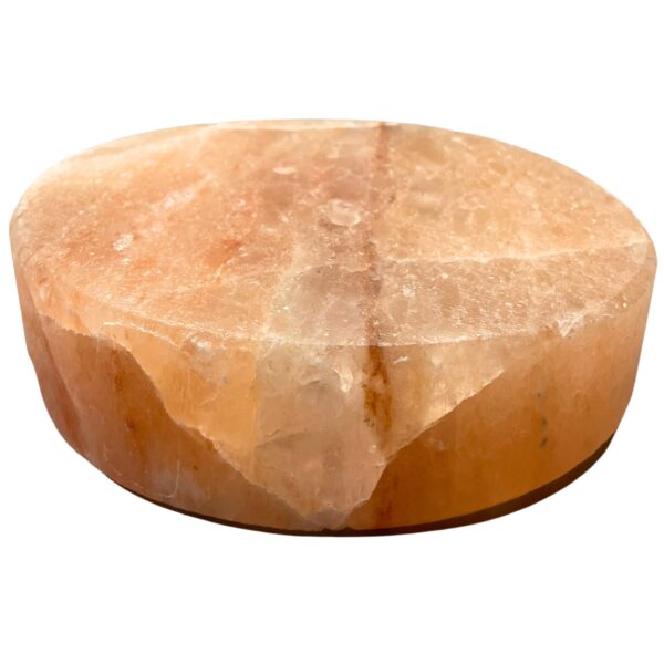 Plato de cocina con sal del Himalaya - Redondo - 20x20x5cm - Imagen 2