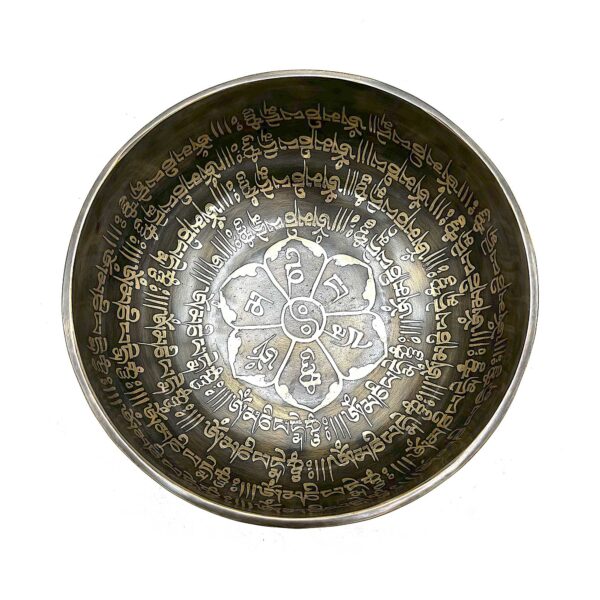Cuenco Tibetano Curativo Grabado - 16cm - Mantra - Imagen 2