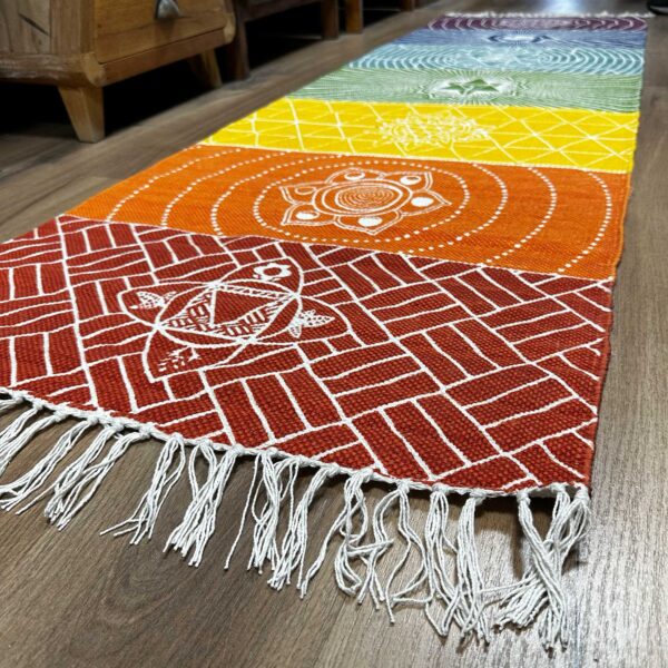 Alfombra de Yoga 100% Algodón - 60x200cm - 7 Chakras - Imagen 2