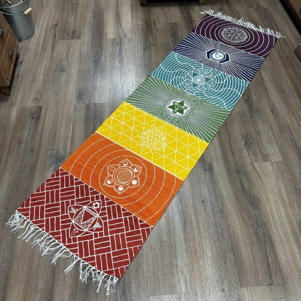 Alfombra de Yoga 100% Algodón - 60x200cm - 7 Chakras - Imagen 3