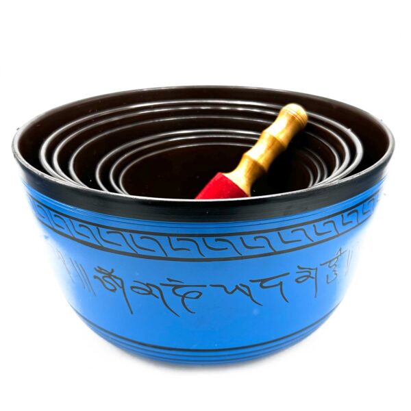 Juego grande de siete cuencos tibetanos para chakras (19,5-35 cm) - Imagen 3