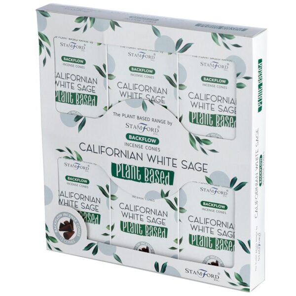 Conos de Incienso de Reflujo a Base de Plantas - Salvia Blanca de California - Imagen 3