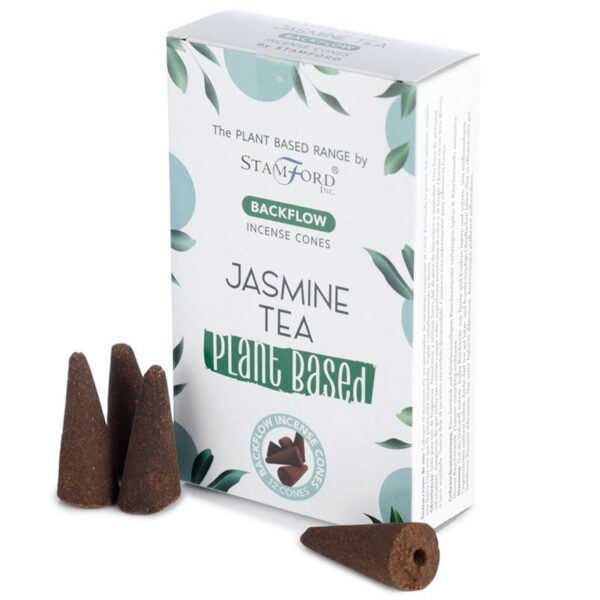 Conos de Incienso de Reflujo a Base de Plantas - Té de Jazmín - Imagen 2