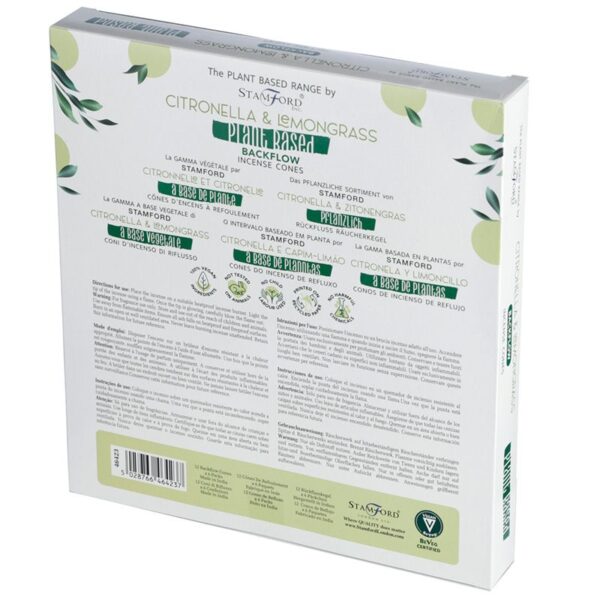 Conos de Incienso de Reflujo a Base de Plantas - Citronela y Hierba de Limón - Imagen 4