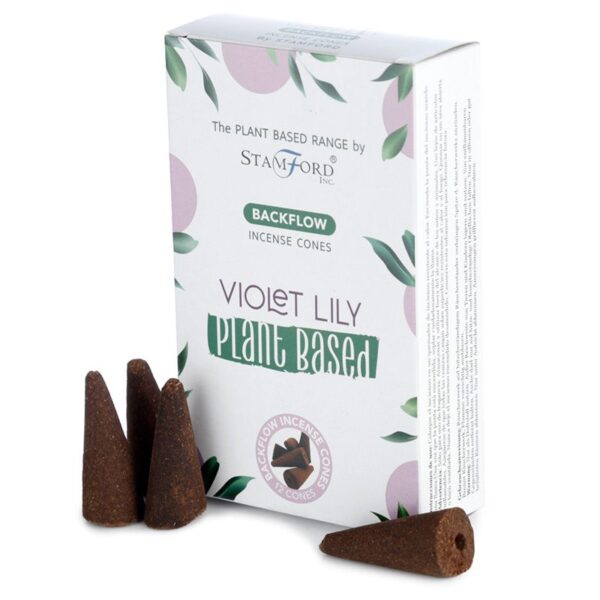 Conos de Incienso de Reflujo a Base de Plantas - Lirio Violeta - Imagen 2