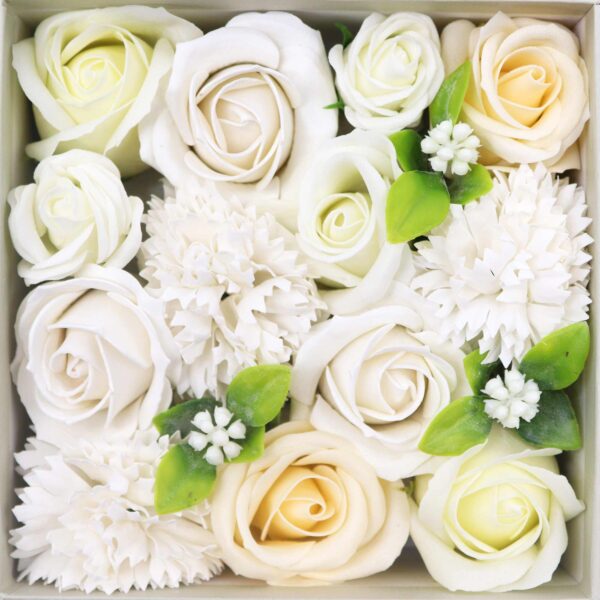 Caja Cuadrada - Bendiciones de Boda - Blanco y Marfil - Imagen 4