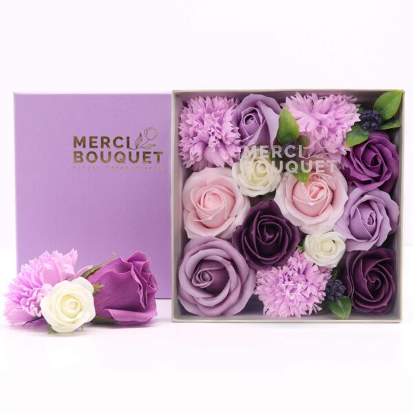 Caja Cuadrada - Rosa Lavanda y Clavel - Imagen 2