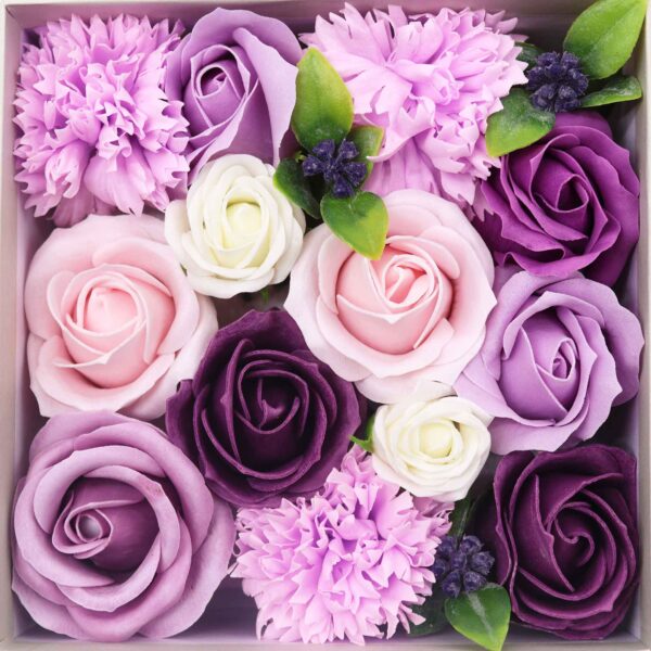 Caja Cuadrada - Rosa Lavanda y Clavel - Imagen 4