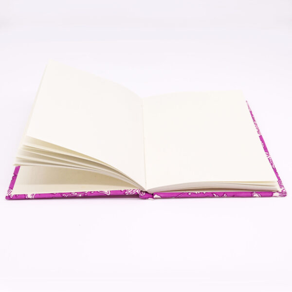 Cuadernos encuadernados en algodon 20x15cm - 96 páginas - Fucsia antigua - Imagen 2