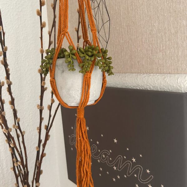 Macrame Maceta Clásico - Chocolate Med Pot - Imagen 2