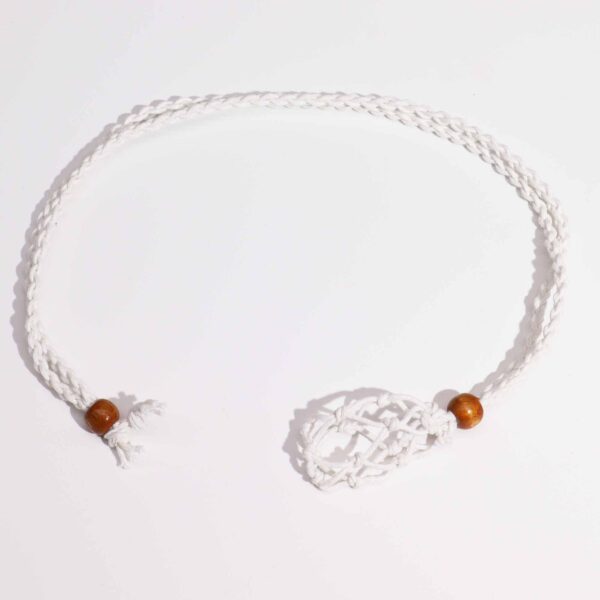 Cordones para Collar de Pieras Preciosas 45 cm - Blanco - Imagen 2
