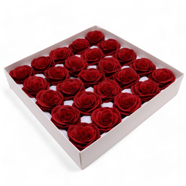 Flor de Jabón Artesanal - Grande Vintage Rose - Escarlata - Imagen 2