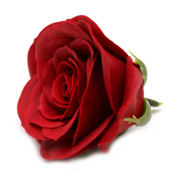 Flor de Jabón Artesanal - Grande Vintage Rose - Escarlata - Imagen 4